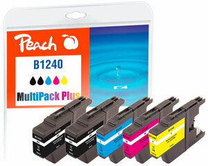 Peach Spar Pack Tintenpatronen kompatibel zu Brother LC-1240