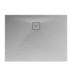 Schulte Duschwanne, Mineralguss, flach, grau, rechteckig, 100 x 90 x 4 cm