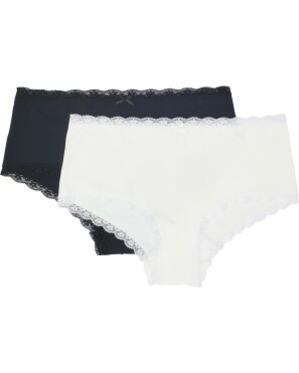 Bild 1 von Pantys mit Spitzenkanten, 2er-Pack, Janina curved, schwarz