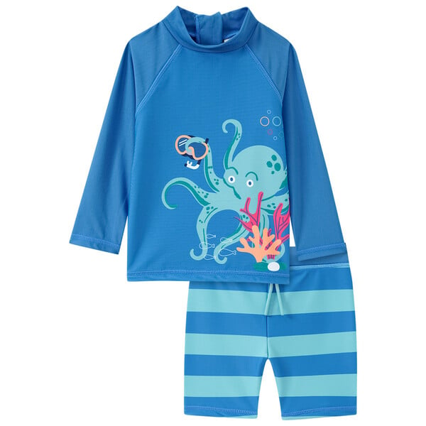 Bild 1 von Baby UV-Badeshirt und Shorts mit Print BLAU / TÜRKIS