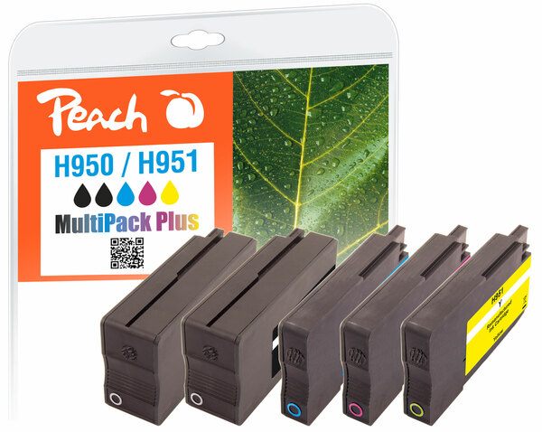 Bild 1 von Peach Spar Pack Plus Tintenpatronen kompatibel zu HP No. 950, No. 951