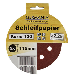 Schleifscheibe Schleifpapier Korn 120 115mm 5er