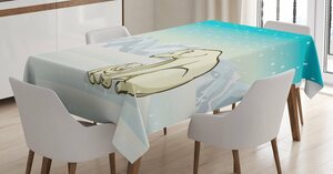 Abakuhaus Tischdecke »Personalisiert Farbfest Waschbar Für den Außen Bereich geeignet Klare Farben«, Eisbär Arctic Tierfamilie