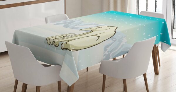 Bild 1 von Abakuhaus Tischdecke »Personalisiert Farbfest Waschbar Für den Außen Bereich geeignet Klare Farben«, Eisbär Arctic Tierfamilie