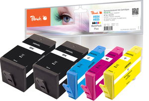 Peach Spar Pack Plus Tintenpatronen mit Chip kompatibel zu HP No. 934XL, No. 935XL