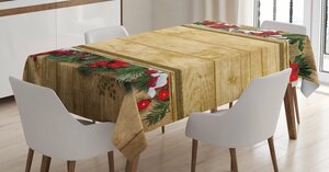 Abakuhaus Tischdecke »Personalisiert Farbfest Waschbar Für den Außen Bereich geeignet Klare Farben«, Weihnachten Vintage Noel Gruß