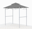 Bild 1 von Grasekamp Ersatzdach für BBQ Grill Pavillon 1,5x2,4m Grau Unterstand Doppeldach Gazebo
