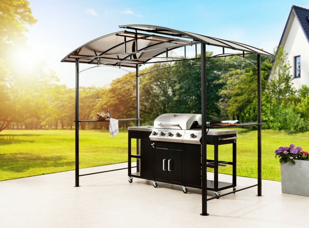 Bild 1 von HC Home & Living Aluminium-Grillpavillon, ca. 165 x 245 x 345 cm - Anthrazit