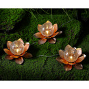 Bild 1 von I-Glow LED-Solar Lotusblume - 3er Set - Orange-Gold