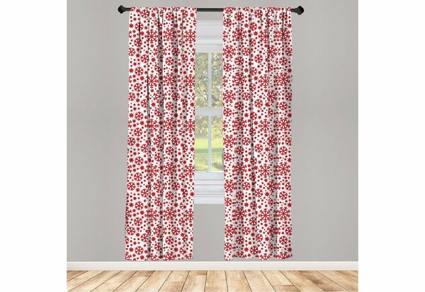 Bild 1 von Gardine »Vorhang für Wohnzimmer Schlafzimmer Dekor«, Abakuhaus, Schneeflocke Star und Punkt-Muster