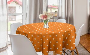 Abakuhaus Tischdecke »Kreis Tischdecke Abdeckung für Esszimmer Küche Dekoration«, Sterne Feierlichkeiten