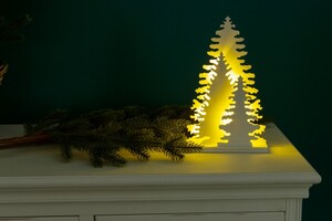 My Flair LED Tannenbaumgruppe klein, 25 cm, weiß