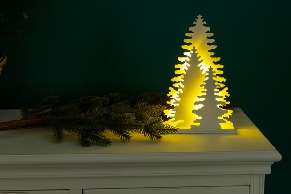 Bild 1 von My Flair LED Tannenbaumgruppe klein, 25 cm, weiß
