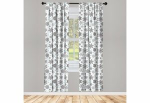 Gardine »Vorhang für Wohnzimmer Schlafzimmer Dekor«, Abakuhaus, Schneeflocke Spitze Art-Winter