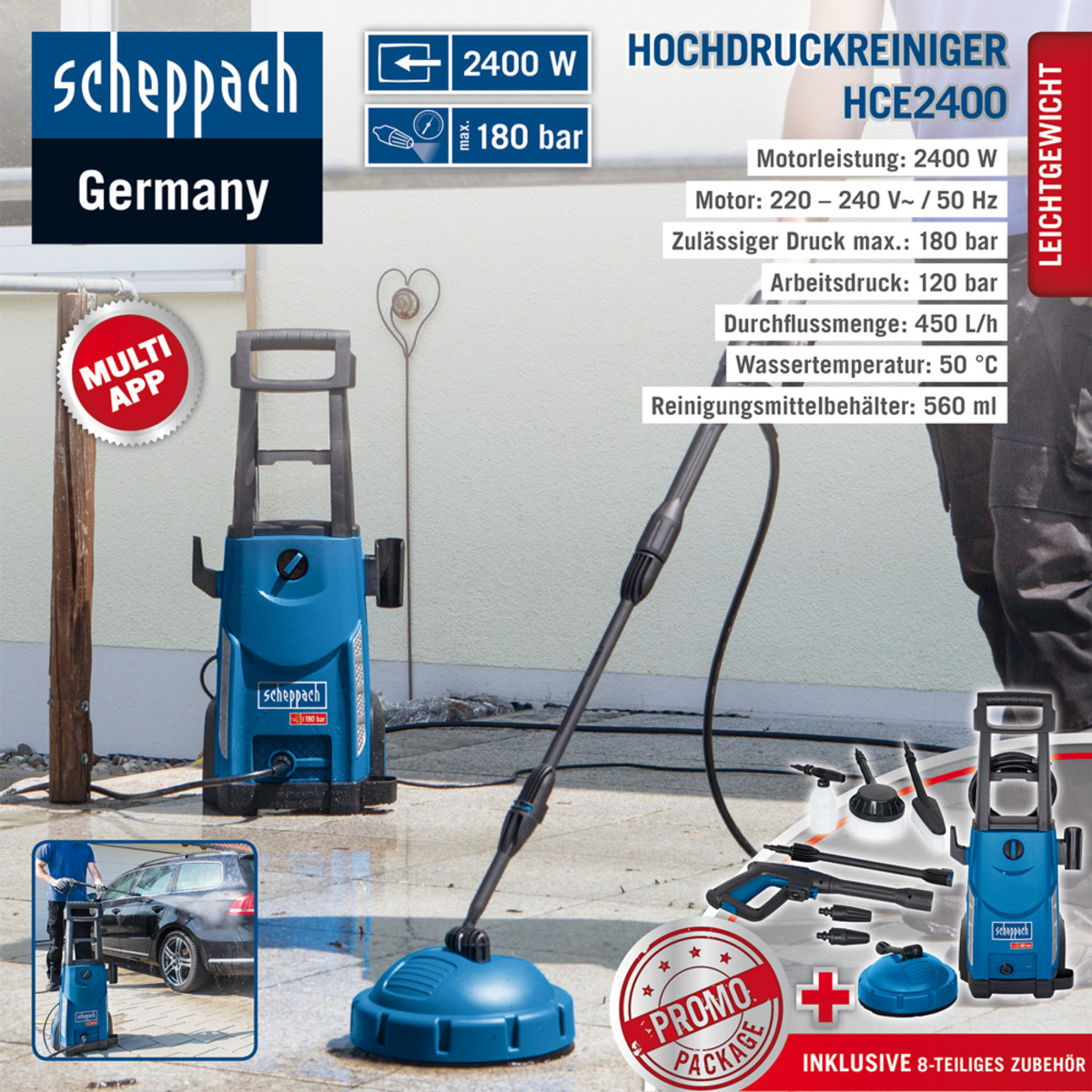 Bild 1 von Scheppach Hochdruckreiniger HCE2400