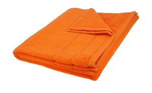 HOME STORY Duschtuch  Lifestyle orange reine Baumwolle, Baumwolle Maße (cm): B: 70 Heimtextilien