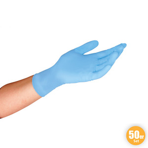 Multitec Latex-Handschuhe, Größe L - Blau, 50er-Set