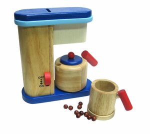 ESTIA Holzspielwaren Kinder-Kaffeemaschine »Kaffeemaschine mit Tasse und Bohnen«, (1-tlg)