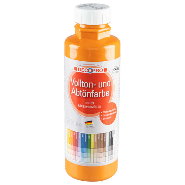 Bild 1 von DecoPro Vollton und Abtönfarbe 500 ml orange innen und außen