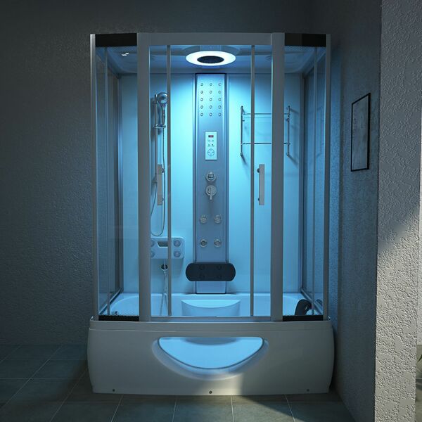 Bild 2 von TroniTechnik Komplettdusche Duschtempel Badewanne Wanne Duschkabine Dusche TINOS 135x80