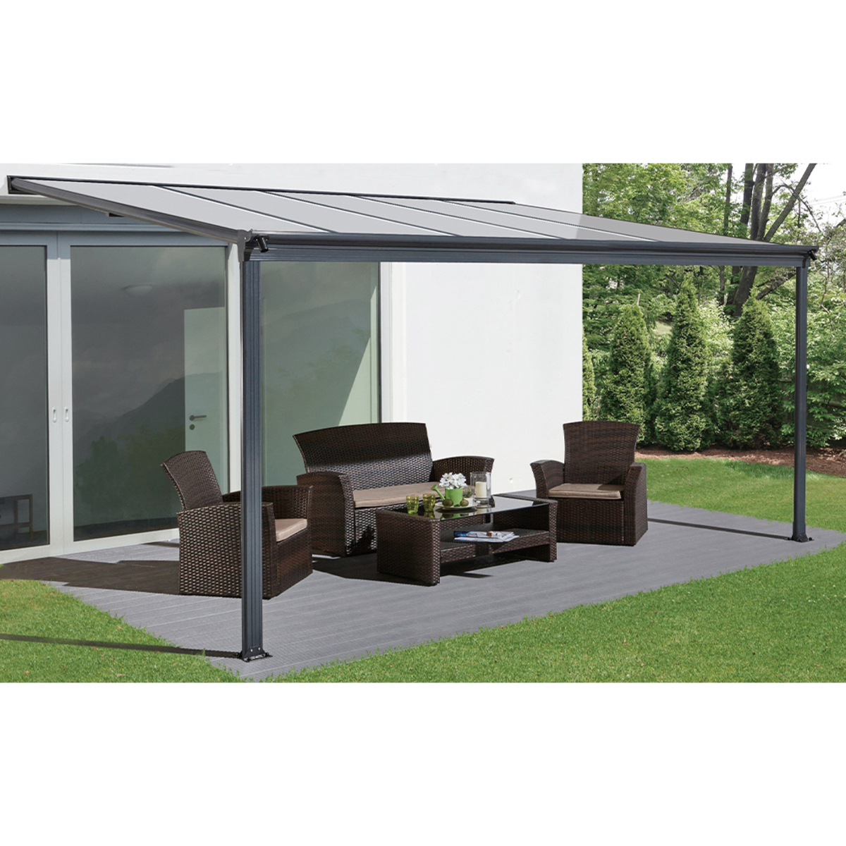 Bild 3 von HC Home & Living Terrassenüberdachung 313 x 303 x 258 cm - Anthrazit