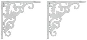 Wandhalter aus Eisen in Weiß, 2er Set