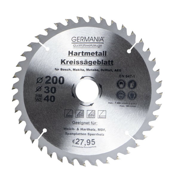 Bild 1 von Germania Hartmetall Kreissägeblatt Ø 200 mm Holz