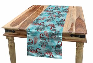 Abakuhaus Tischläufer »Esszimmer Küche Rechteckiger Dekorativer Tischläufer«, Weihnachten Peacocks Schneeflocken