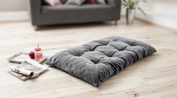 Bild 2 von Bella Casa Chillkissen, ca. 70 x 120 cm, Stahlgrau - 2er Set