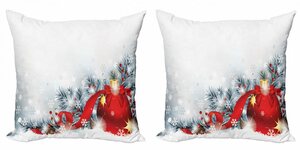 Abakuhaus Kissenbezug »Modern Accent Doppelseitiger Digitaldruck«, Weihnachten Schneekugeln