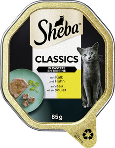 Sheba Classics in Pastete mit Kalb & Huhn 85G