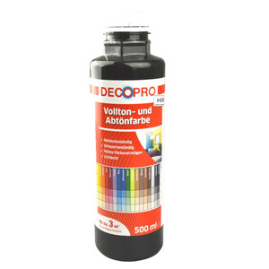 DecoPro Vollton und Abtönfarbe 500 ml schwarz innen und außen