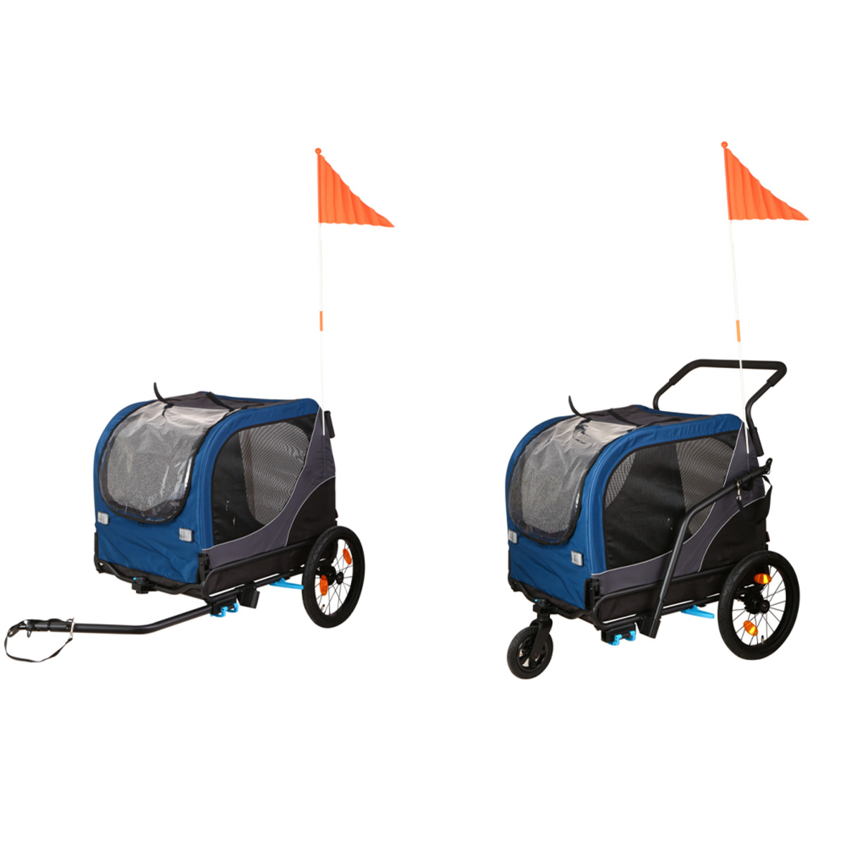 Bild 1 von Econ-Way Hundefahrradanhänger / Hundebuggy 20kg / 30kg / 40kg inklusive Zubehör