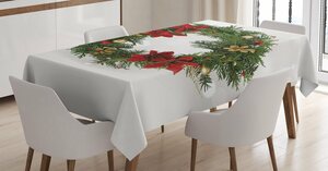 Abakuhaus Tischdecke »Personalisiert Farbfest Waschbar Für den Außen Bereich geeignet Klare Farben«, Weihnachten Poinsettia-Blüten