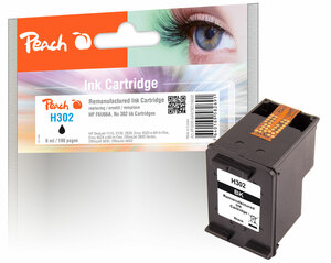 Peach Druckkopf schwarz kompatibel zu HP No. 302 bk, F6U66A