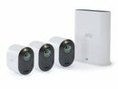 Bild 1 von Arlo Ultra 2, kabellose 4K-UHD-Sicherheitskamera, 3er-Set, SmartHub, weiß