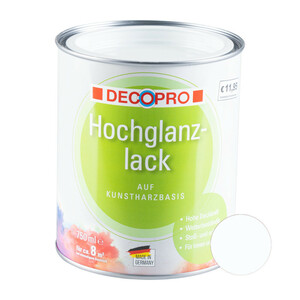 DecoPro Hochglanzlack 750 ml reinweiß