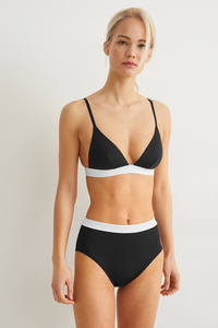 C&A Bikini-Top-Triangel-wattiert-LYCRA® XTRA LIFE™, Schwarz, Größe: 40