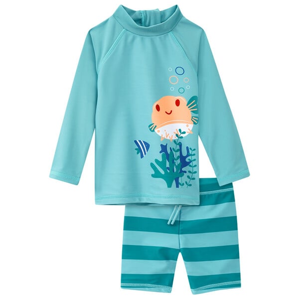 Bild 1 von Baby UV-Badeshirt und Shorts mit Print TÜRKIS / GRÜN