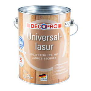 DecoPro Universal-Lasur 2,5 Liter weiß