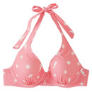 Bild 1 von Damen Bikinioberteil mit Meerestier-Allover ROSA / WEISS