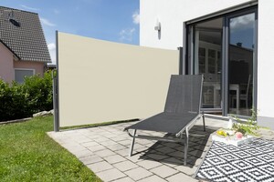 HC Home & Living Alu-Seitenmarkise, ca. 4,5 x 1,6 m - Beige