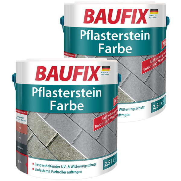 Bild 1 von BAUFIX Pflasterstein Farbe grau 2,5L 2er Set