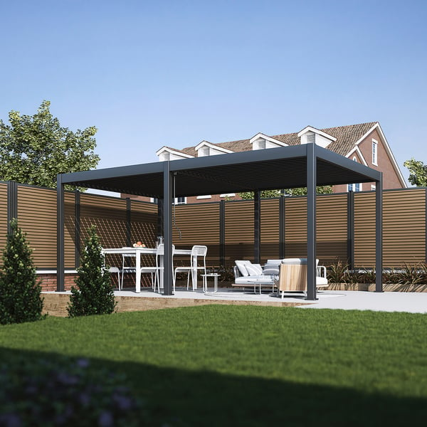 Bild 1 von bellavista - Home & Garden® Pergola Lamellen-Pavillon "Oasis" 360 x 600 cm, Aluminium, anthrazit