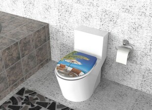 Duschwell Duroplast WC-Sitz mit Motiv Meeresblick