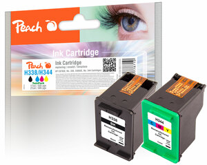 Peach Spar Pack Druckköpfe kompatibel zu HP No. 338, C8765E, No. 344, C9363E