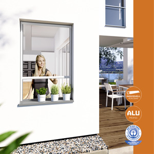 Powertec Insektenschutz Plus Rollo Fenster 160x160cm Weiß