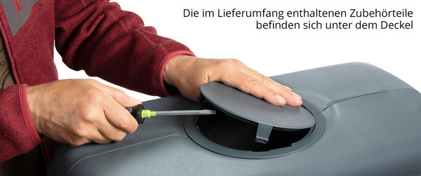 Bild 4 von 4rain SLIM STONE DECOR Wandtank 330 Liter graphite grey