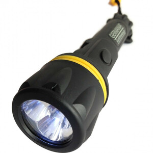 LED Taschenlampe 3-LED Germania inkl. Batterien tropfwassergeschützt gummiert