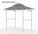 Bild 2 von Grasekamp Ersatzdach für BBQ Grill Pavillon 1,5x2,4m Grau Unterstand Doppeldach Gazebo